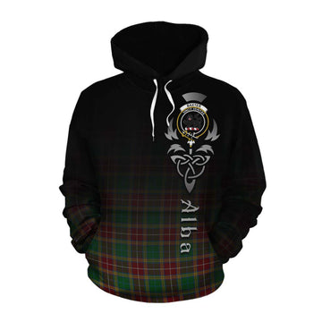 Baxter Tartan Cotton Hoodie Featuring Alba Gu Brath Family Crest Celtic Inspired