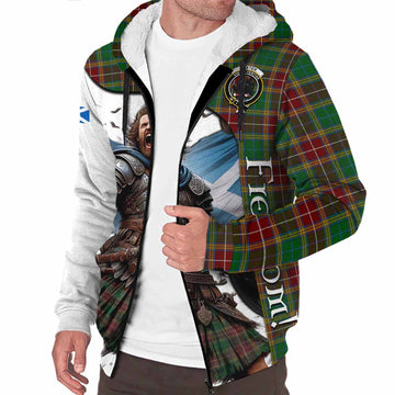 Baxter Crest Tartan Sherpa Hoodie Inspired by the Freedom of Scottish Warrior