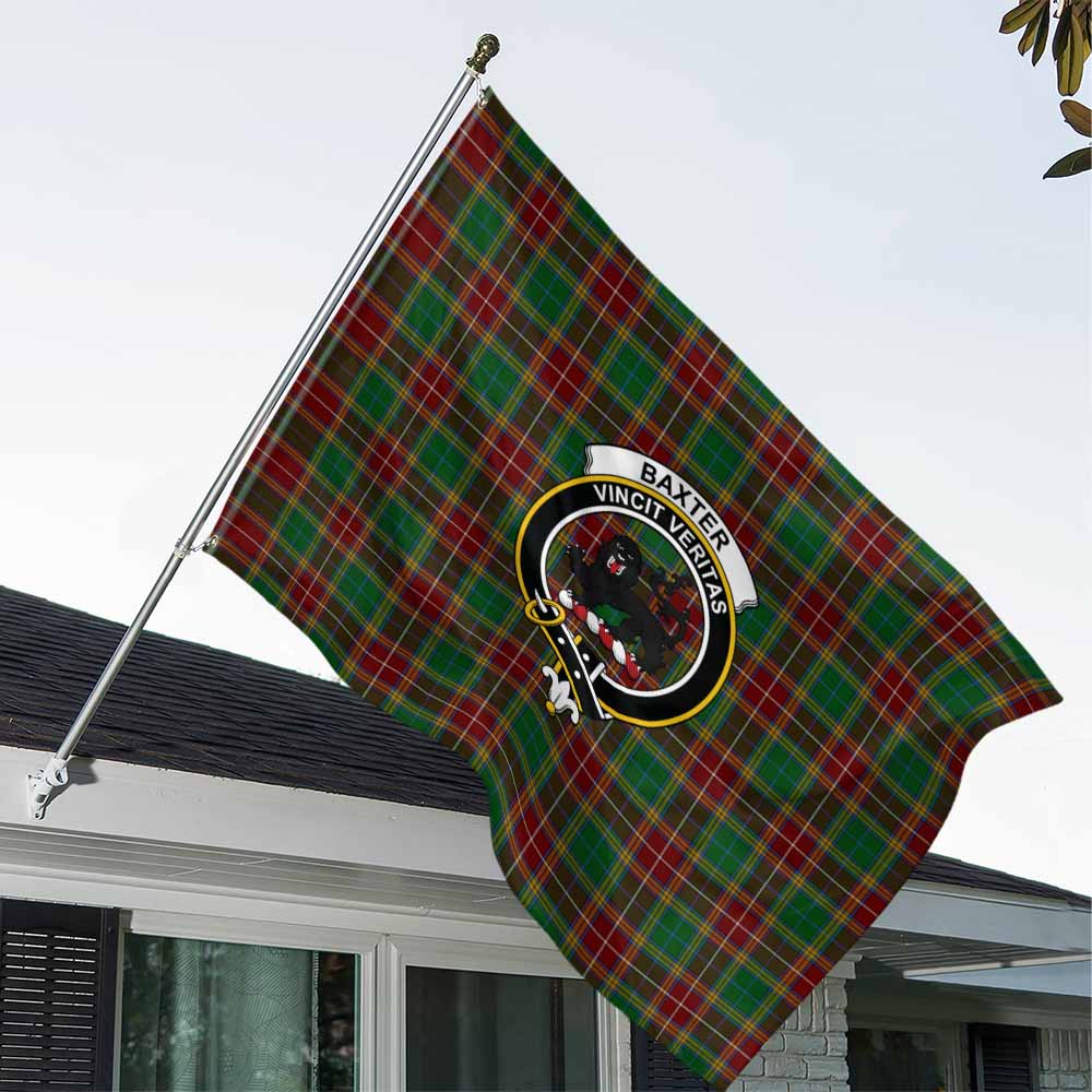 Baxter Tartan House Flag with Family Crest House Flag - Tartan Vibes Clothing