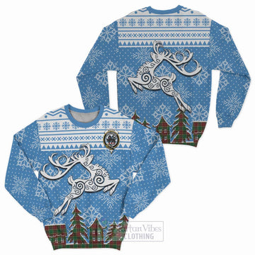 Baxter Clan Christmas Sweatshirt Celtic Reindeer Style