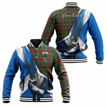 Baxter Tartan Baseball Jacket with Family Crest Scotland Patriotic Style