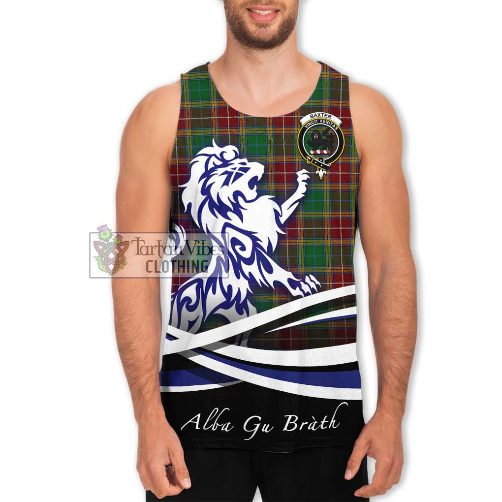 Baxter Tartan Men's Tank Top with Alba Gu Brath Regal Lion Emblem Men - Tartanvibesclothing Shop