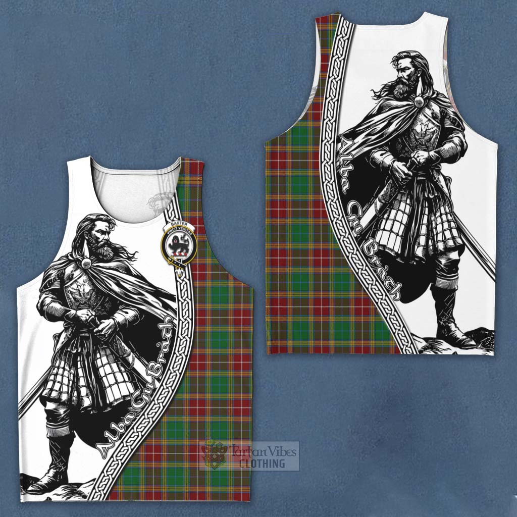 Tartan Vibes Clothing Baxter Tartan Clan Crest Men's Tank Top with Highlander Warrior Celtic Style