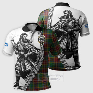 Baxter Tartan Clan Crest Polo Shirt with Highlander Warrior Celtic Style