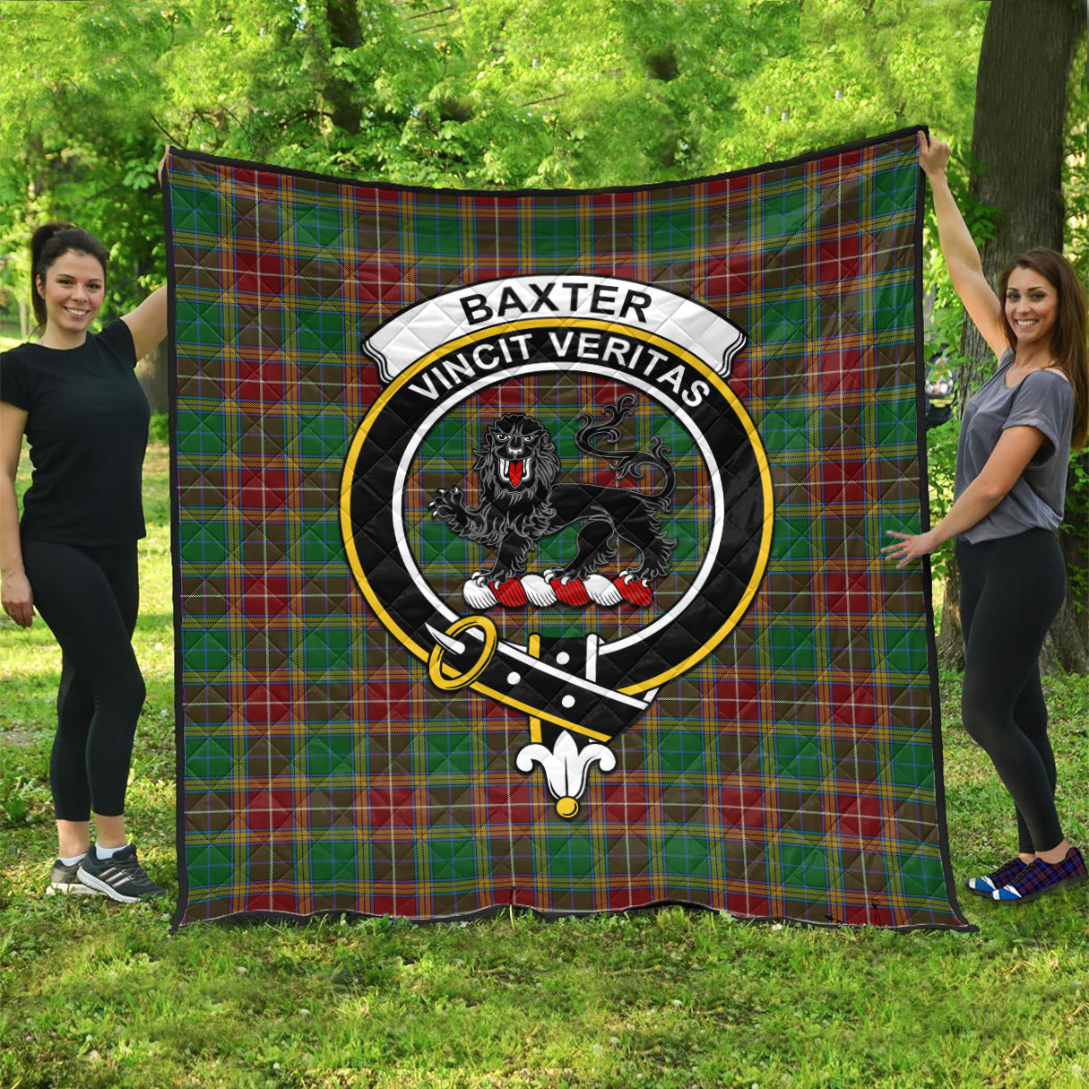 Baxter Tartan Quilt with Family Crest - Tartanvibesclothing