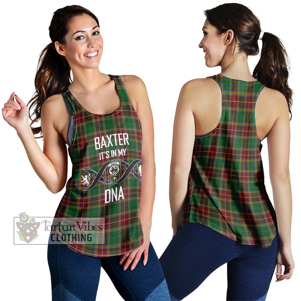 Baxter Tartan Women's Racerback Tanks with Family Crest DNA In Me Style 4XL - Tartanvibesclothing Shop