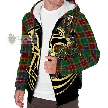 Baxter Tartan Sherpa Hoodie with Family Crest Celtic Wolf Style Unisex S - Tartan Vibes Clothing