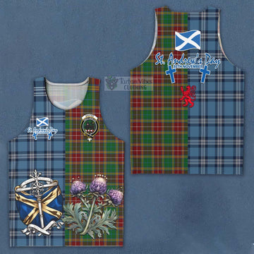 Baxter Tartan Men's Tank Top Happy St. Andrew's Day Half Tartan Style