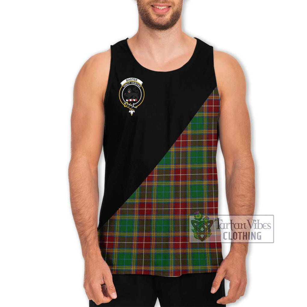 Baxter Tartan Men's Tank Top with Family Crest and Military Logo Style Men - Tartanvibesclothing Shop