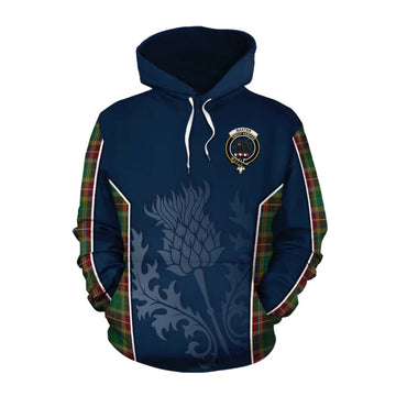 Baxter Tartan Cotton Hoodie with Family Crest and Scottish Thistle Vibes Sport Style