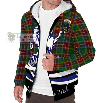 Baxter Tartan Sherpa Hoodie with Alba Gu Brath Regal Lion Emblem