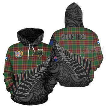 Baxter Crest Tartan Hoodie with New Zealand Silver Fern Half Style