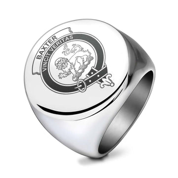 Baxter Clan Crest Engraved Ring