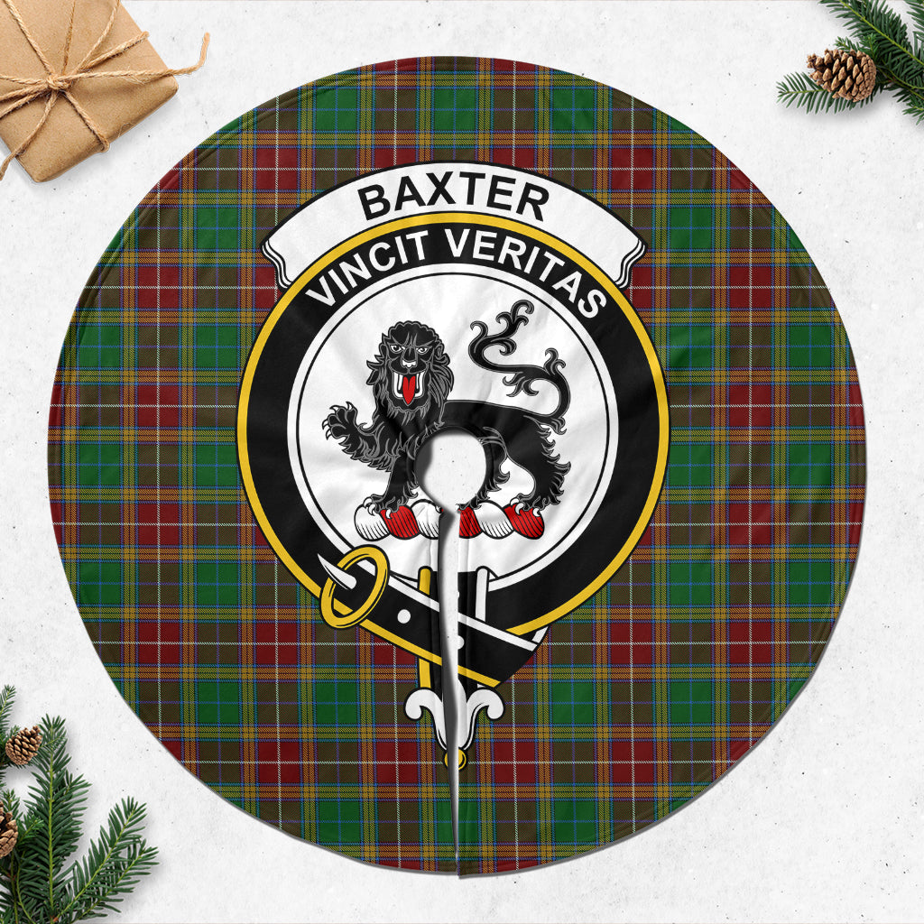 Baxter Tartan Christmas Tree Skirt with Family Crest - Tartanvibesclothing