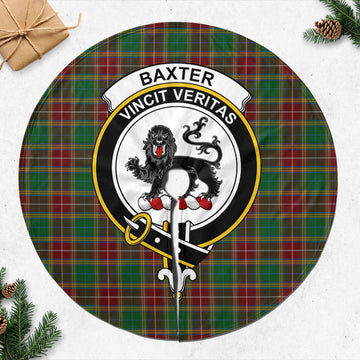 Baxter Tartan Christmas Tree Skirt with Family Crest