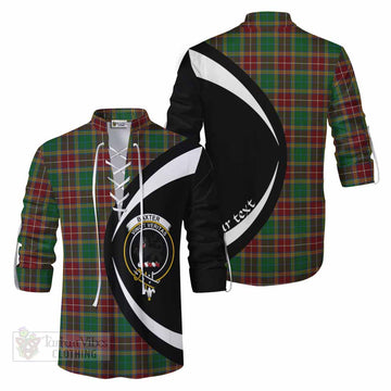 Baxter Tartan Ghillie Kilt Shirt with Family Crest Circle Style