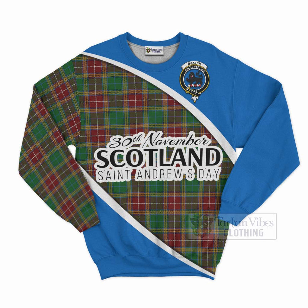 Tartan Vibes Clothing Baxter Family Crest Tartan Sweatshirt Celebrate Saint Andrew's Day in Style