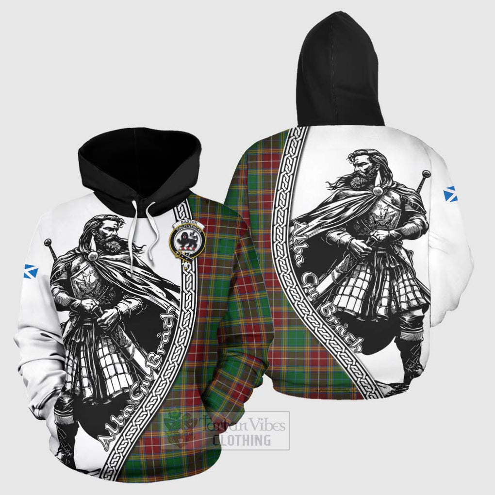 Tartan Vibes Clothing Baxter Tartan Clan Crest Hoodie with Highlander Warrior Celtic Style