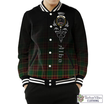 Baxter Tartan Baseball Jacket Featuring Alba Gu Brath Family Crest Celtic Inspired