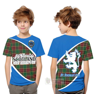 Baxter Family Crest Tartan Kid T-Shirt Celebrate Saint Andrew's Day in Style