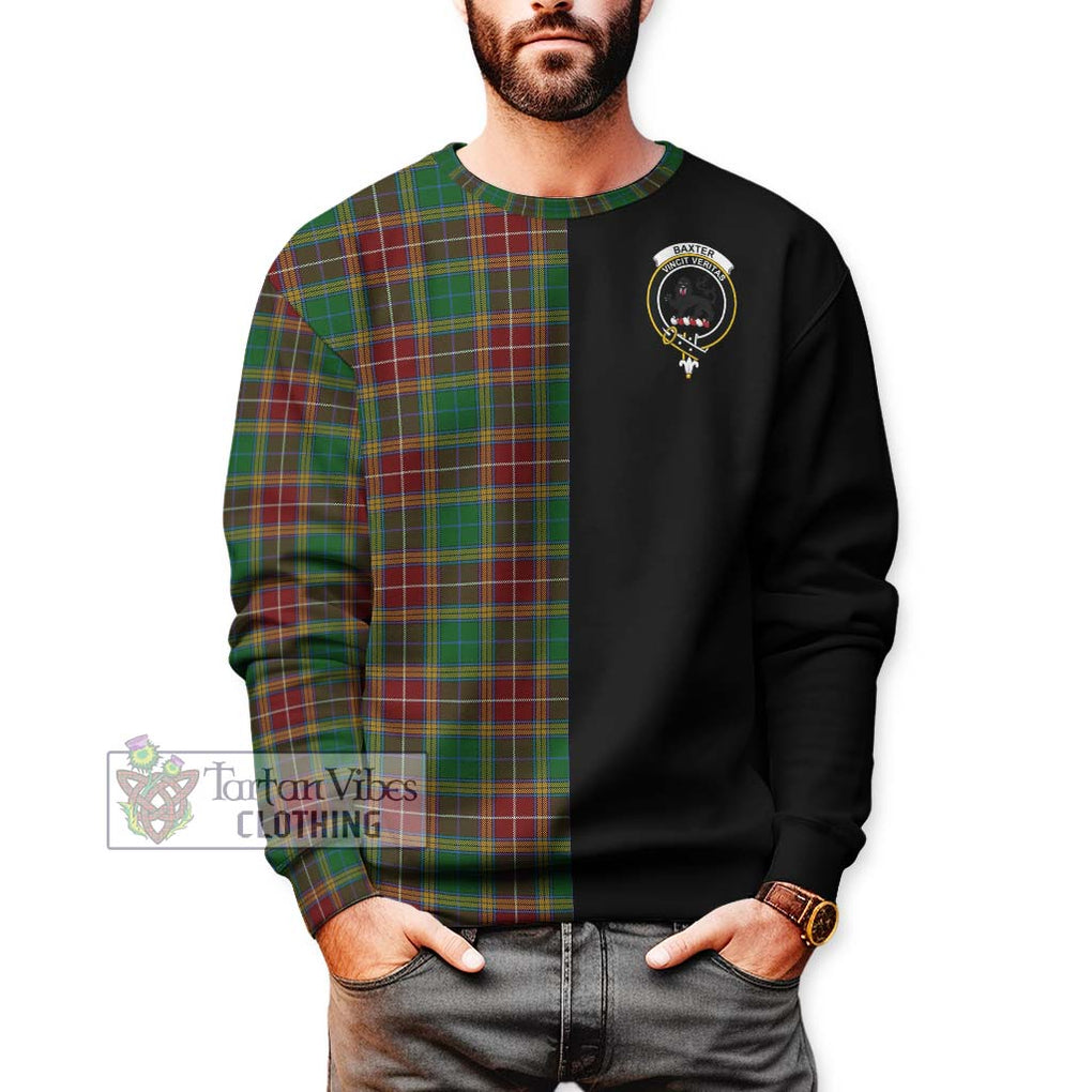 Baxter Tartan Sweatshirt with Family Crest and Half Of Me Style Unisex - Tartanvibesclothing Shop