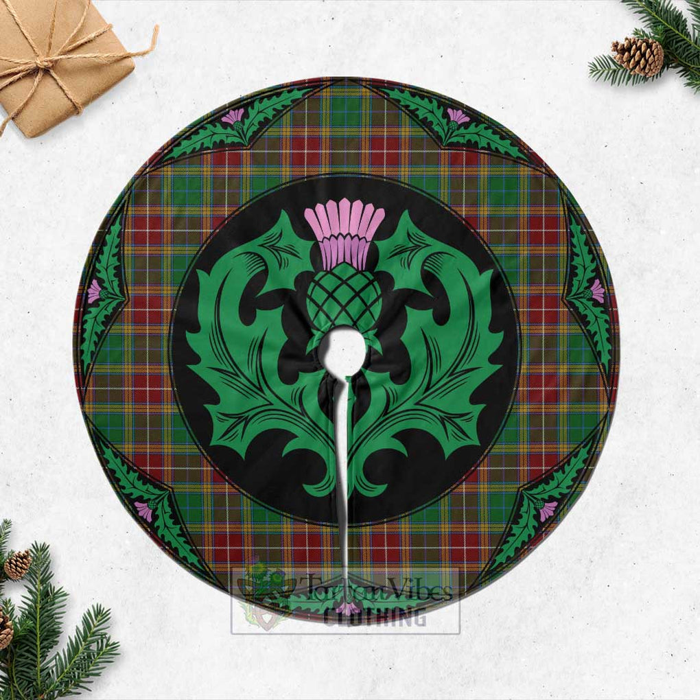 Tartan Vibes Clothing Baxter Tartan Christmas Tree Skirt Scottish Thistle Style