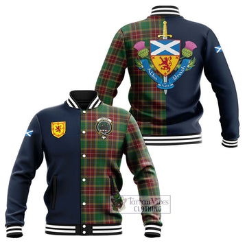 Baxter Tartan Baseball Jacket Alba with Scottish Lion Royal Arm Half Style