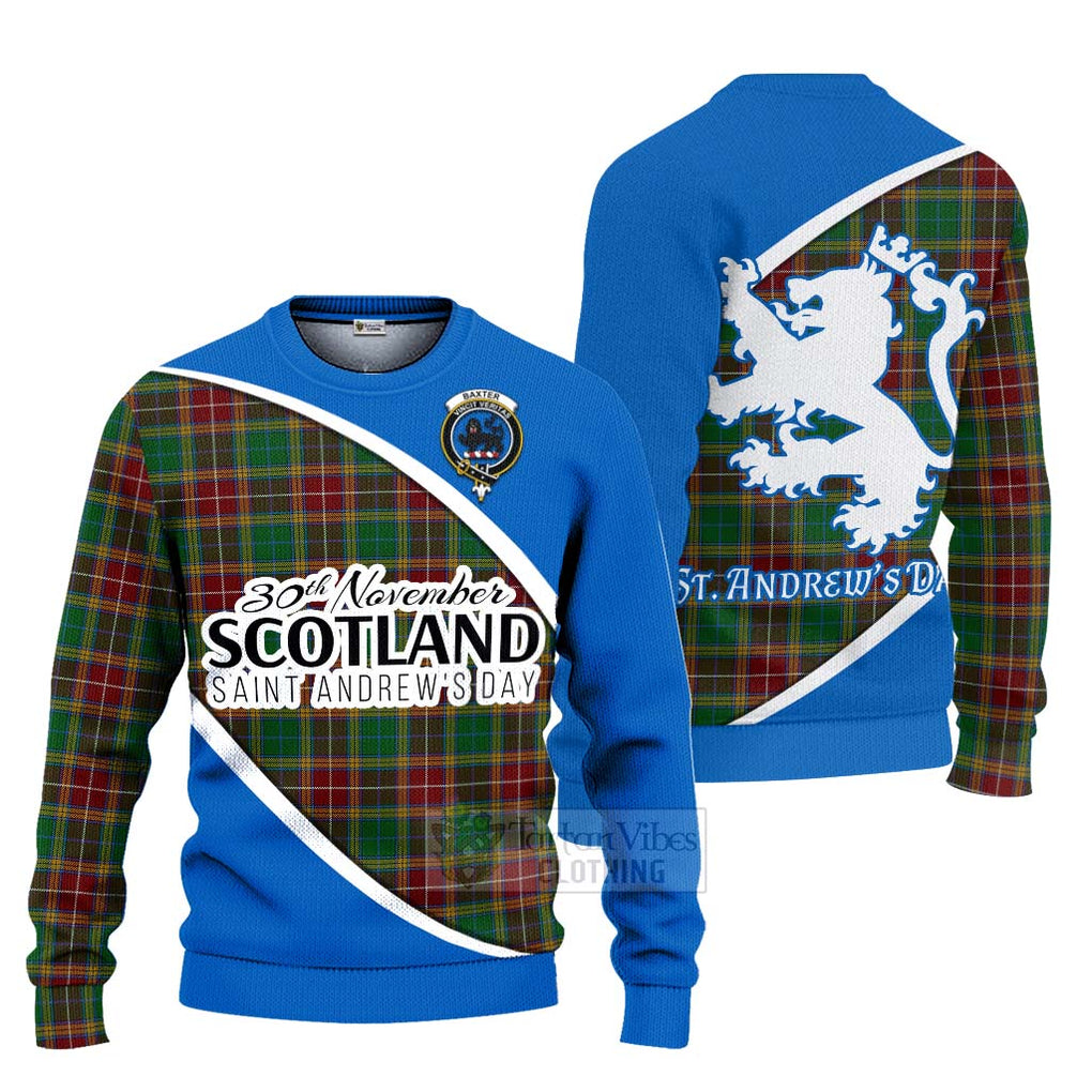 Tartan Vibes Clothing Baxter Family Crest Tartan Knitted Sweater Celebrate Saint Andrew's Day in Style