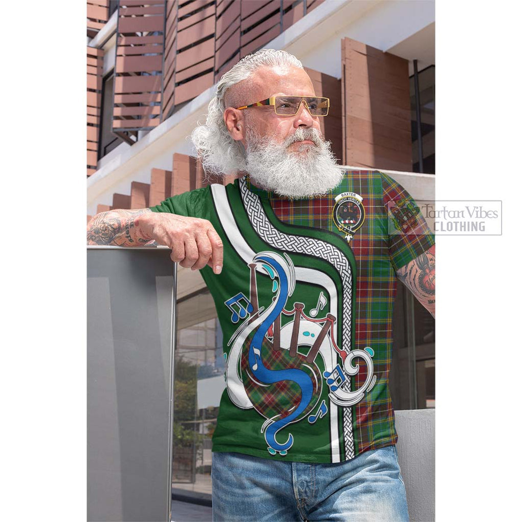 Tartan Vibes Clothing Baxter Tartan Cotton T-shirt with Epic Bagpipe Style