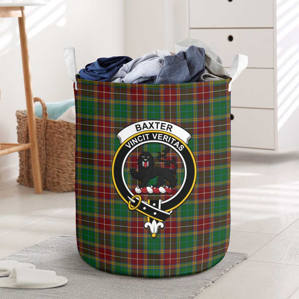 Baxter Tartan Laundry Basket with Family Crest One Size - Tartanvibesclothing Shop