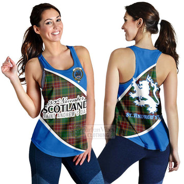 Baxter Family Crest Tartan Women's Racerback Tanks Celebrate Saint Andrew's Day in Style