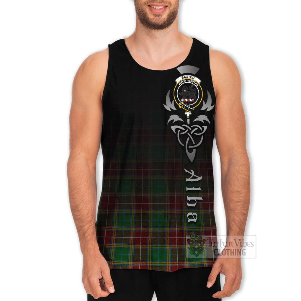 Tartan Vibes Clothing Baxter Tartan Men's Tank Top Featuring Alba Gu Brath Family Crest Celtic Inspired