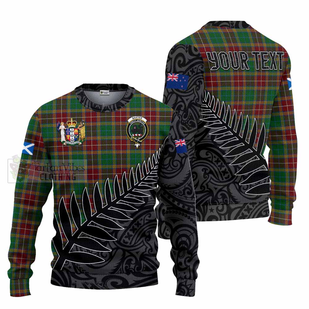 Tartan Vibes Clothing Baxter Crest Tartan Knitted Sweater with New Zealand Silver Fern Half Style