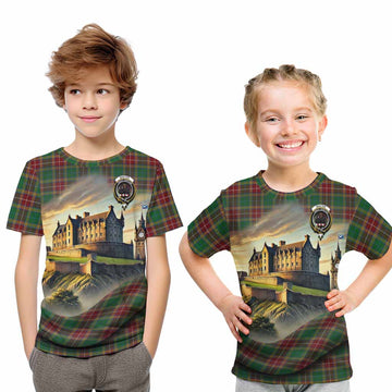 Baxter Tartan Family Crest Kid T-Shirt with Scottish Ancient Castle Style Youth XL Size14 - Tartan Vibes Clothing