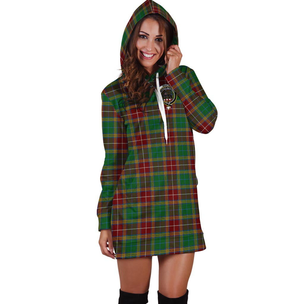 Baxter Tartan Hoodie Dress with Family Crest - Tartan Vibes Clothing