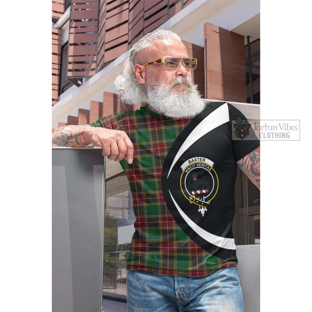 Tartan Vibes Clothing Baxter Tartan Cotton T-shirt with Family Crest Circle Style