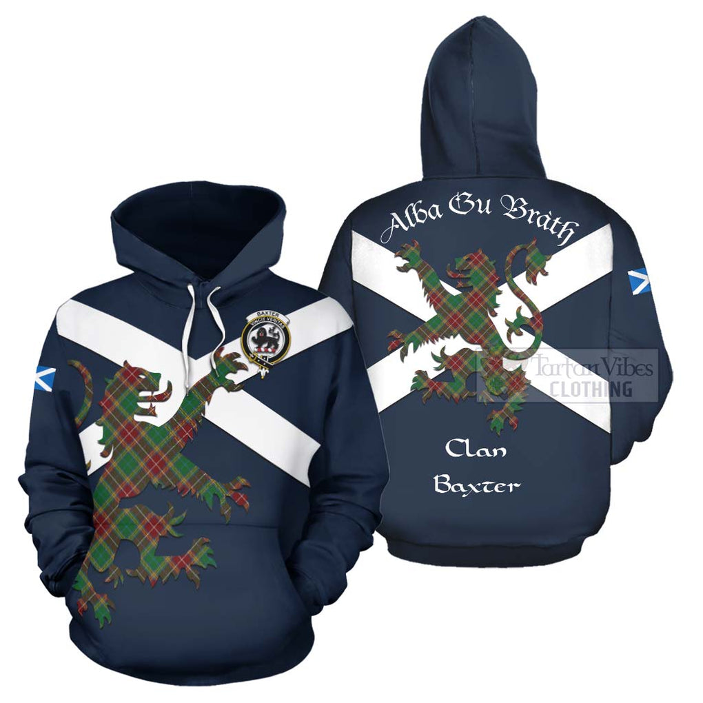 Tartan Vibes Clothing Baxter Tartan Lion Rampant Hoodie – Proudly Display Your Heritage with Alba Gu Brath and Clan Name