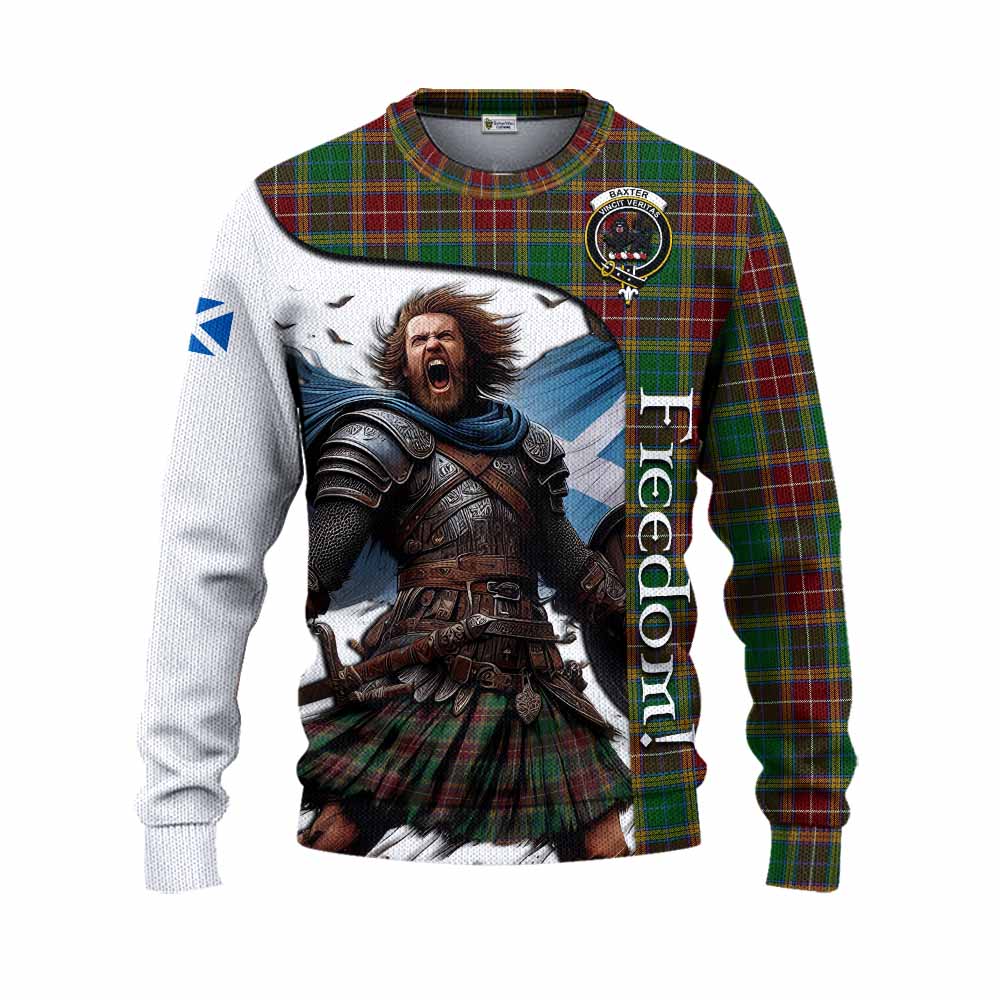 Tartan Vibes Clothing Baxter Crest Tartan Knitted Sweater Inspired by the Freedom of Scottish Warrior