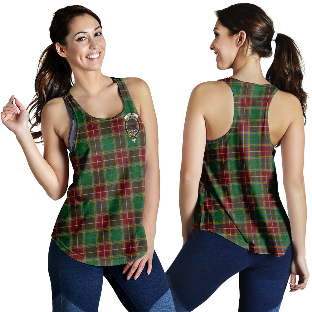 Baxter Tartan Women Racerback Tanks with Family Crest - Tartanvibesclothing