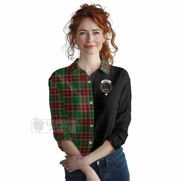 Baxter Tartan Women's Casual Shirt with Family Crest and Half Of Me Style