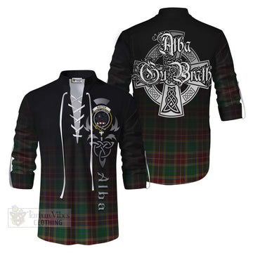 Baxter Tartan Ghillie Kilt Shirt Featuring Alba Gu Brath Family Crest Celtic Inspired