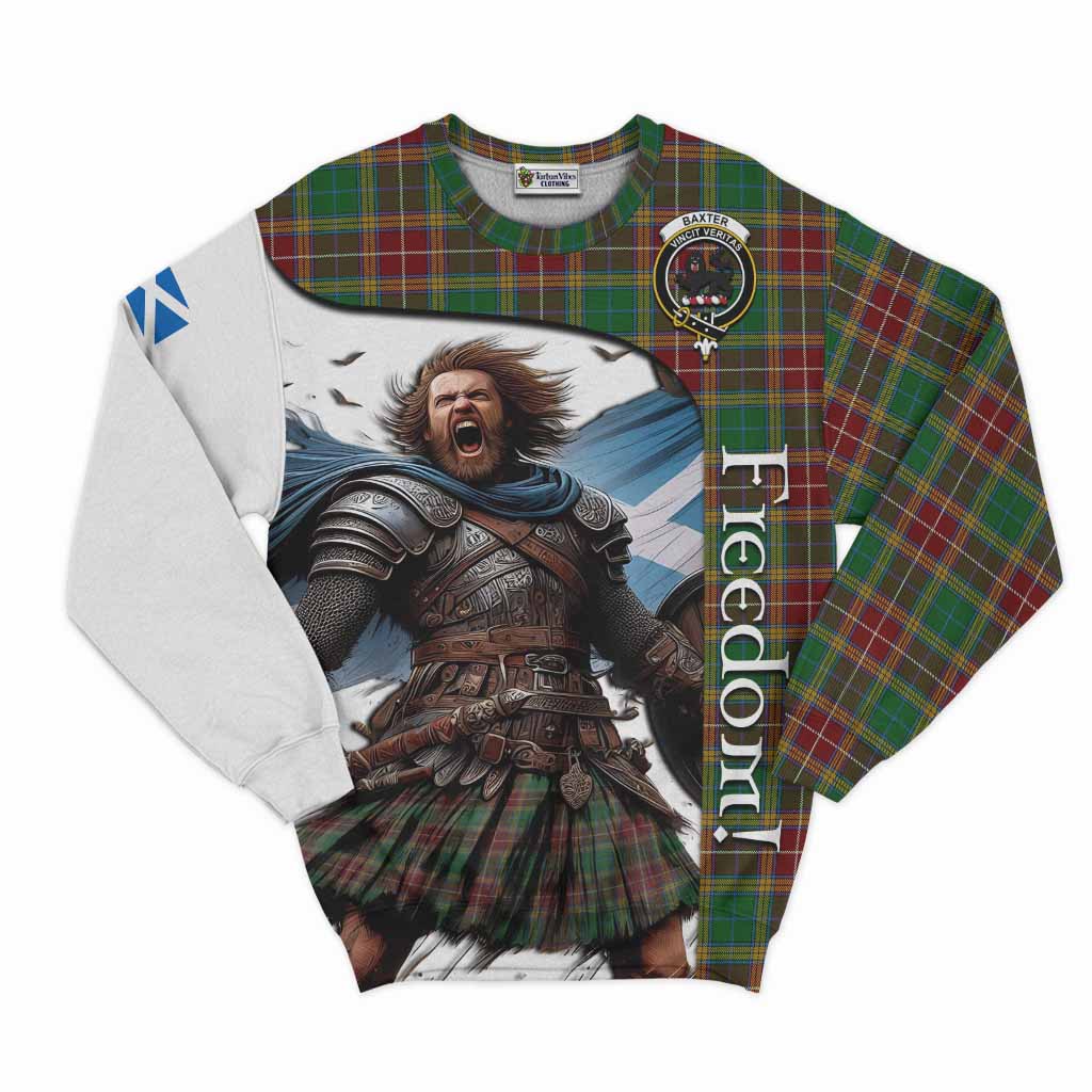 Tartan Vibes Clothing Baxter Crest Tartan Sweatshirt Inspired by the Freedom of Scottish Warrior