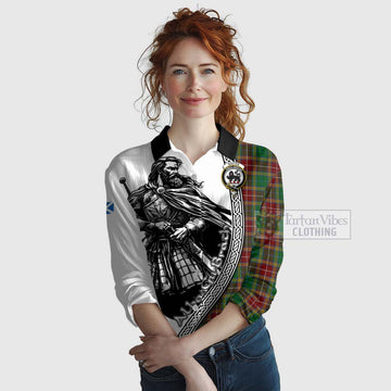 Baxter Tartan Clan Crest Women's Casual Shirt with Highlander Warrior Celtic Style