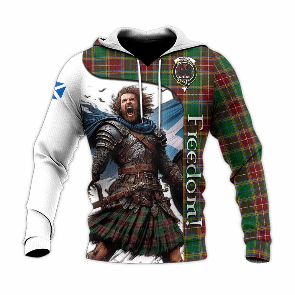 Tartan Vibes Clothing Baxter Crest Tartan Knitted Hoodie Inspired by the Freedom of Scottish Warrior