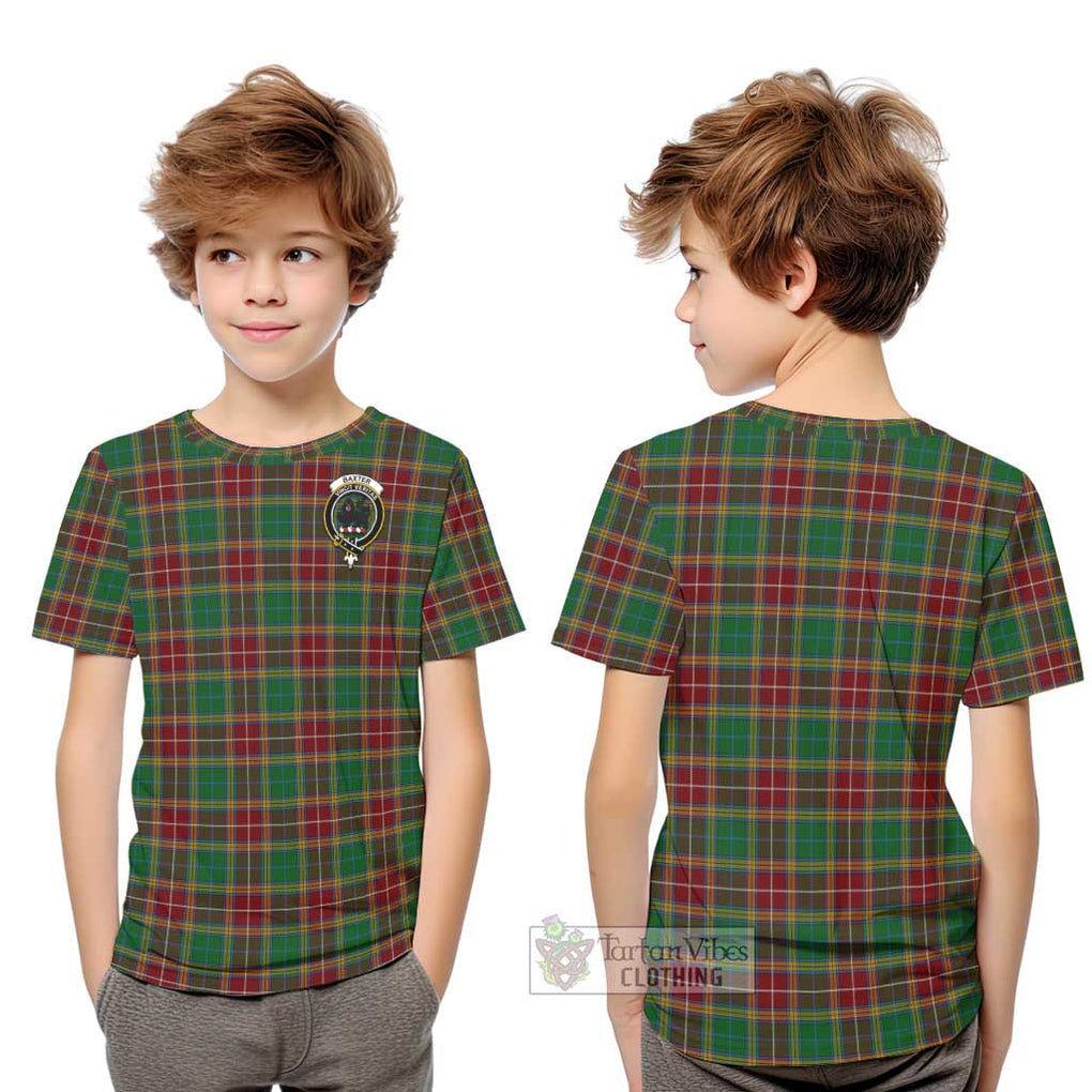 Baxter Tartan Kid T-Shirt with Family Crest Youth XL Size14 - Tartanvibesclothing Shop