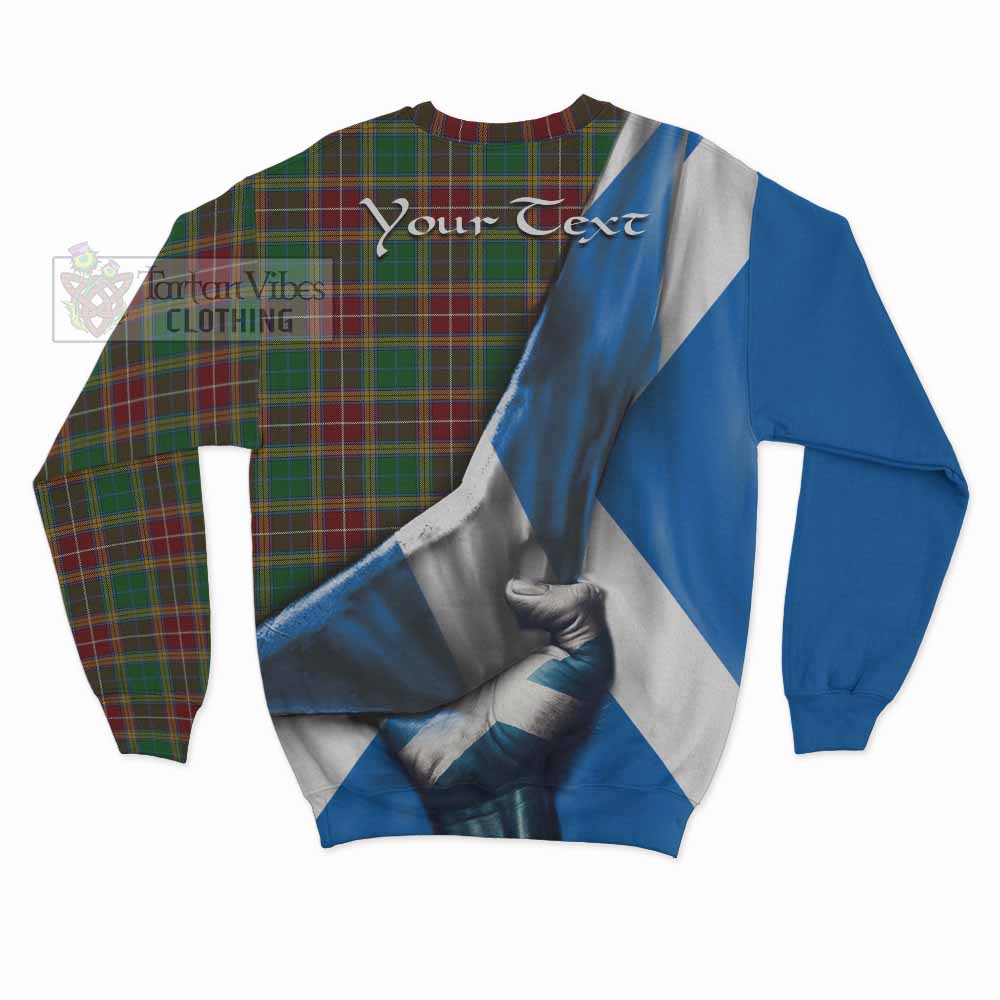 Tartan Vibes Clothing Baxter Tartan Sweatshirt with Family Crest Scotland Patriotic Style