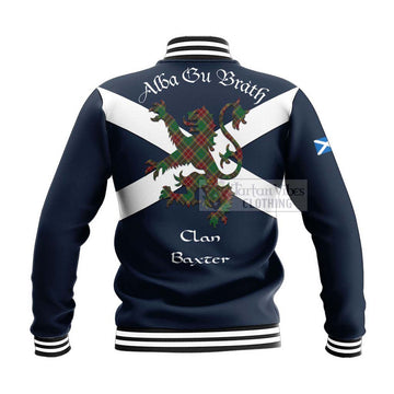 Baxter Tartan Lion Rampant Baseball Jacket  Proudly Display Your Heritage with Alba Gu Brath and Clan Name