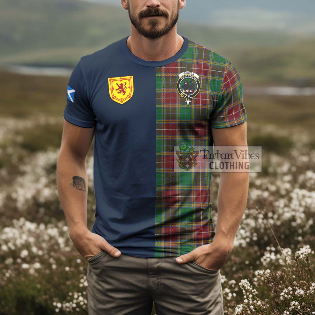 Tartan Vibes Clothing Baxter Tartan T-Shirt Alba with Scottish Lion Royal Arm Half Style