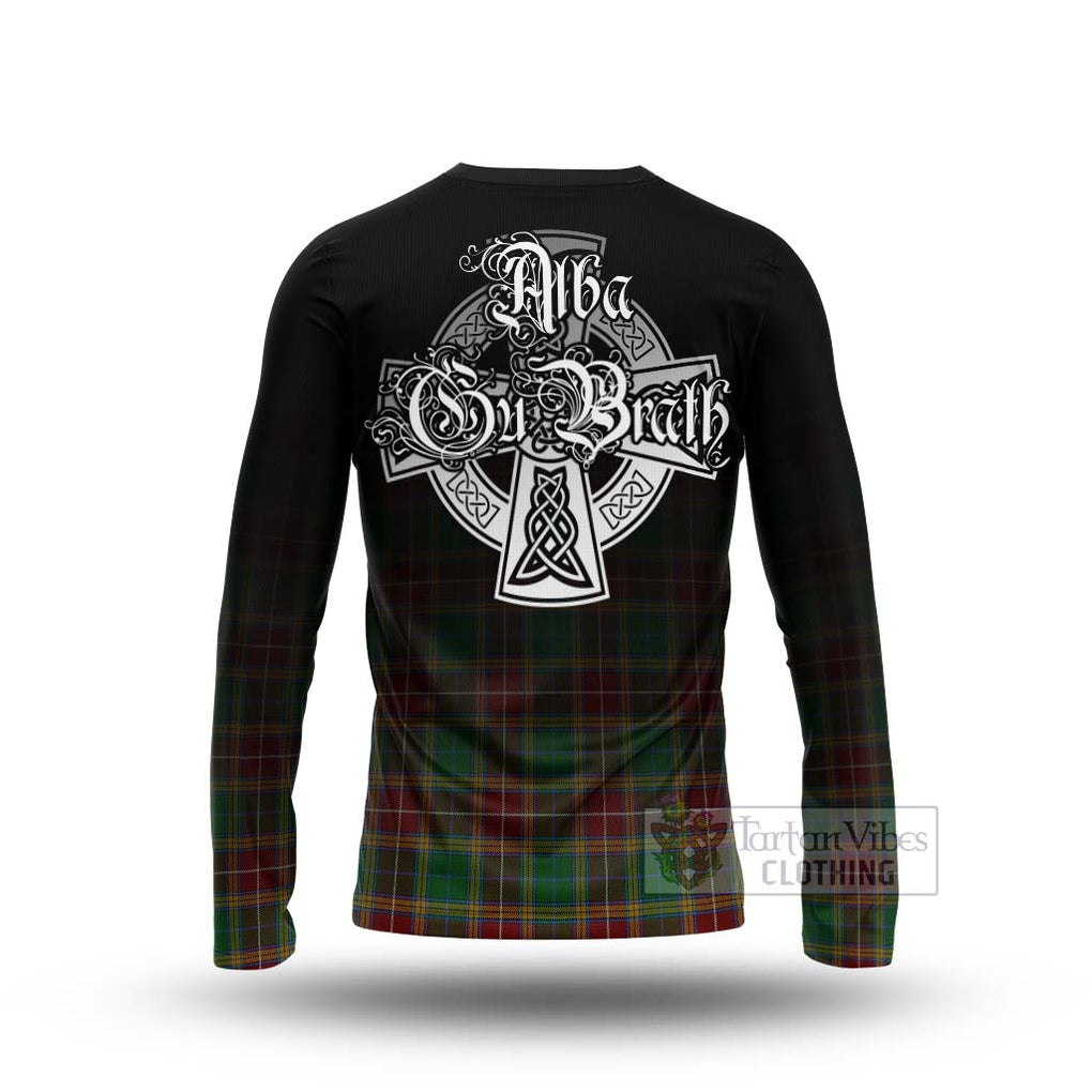 Tartan Vibes Clothing Baxter Tartan Long Sleeve T-Shirt Featuring Alba Gu Brath Family Crest Celtic Inspired