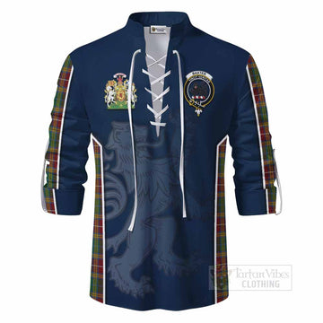 Baxter Tartan Ghillie Kilt Shirt with Family Crest and Lion Rampant Vibes Sport Style